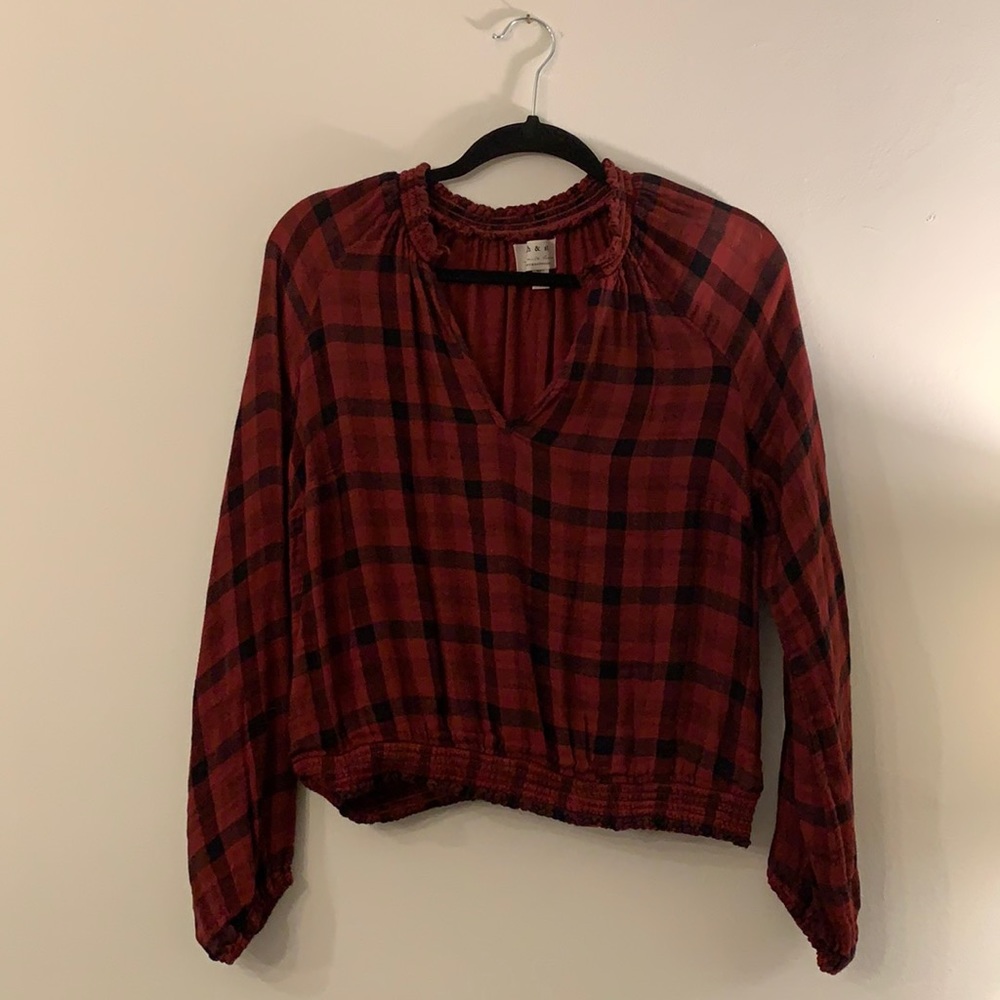 Cloth & Stone Cropped Long Sleeved Top